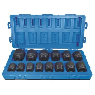 14 Pieces 1 Drive 6-Point Imperial Standard Socket Set