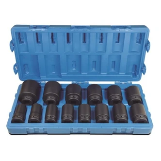 14 Pieces 1 Drive 6-Point Imperial Deep Socket Set