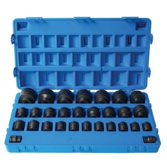 29 Pieces 3/4 Drive 6-Point Metric Standard Socket Set