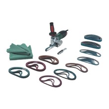 Band File 950 W, Soft Start, Restart Protection, Spindle Lock, Belt Speed: 9-20 m/s, Accessory Set, metal carry case