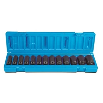 13 Piece 3/8 Drive 6-Point Metric Deep Magnetic Socket Set