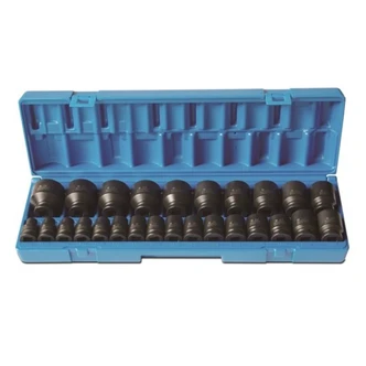26 Pieces 1/2 Drive 6-Point Metric Standard Socket Set