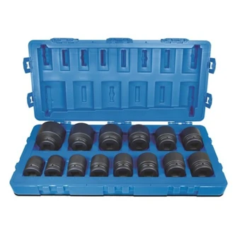 14 Pieces 1 Drive 6-Point Metric Standard Socket Set