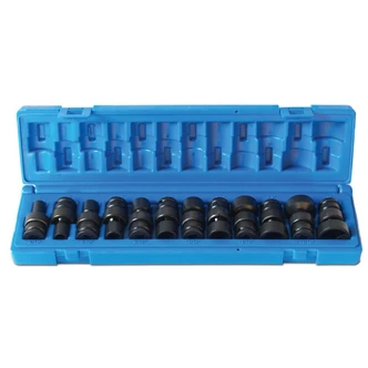 12 Piece 3/8 Drive Universal 6-Point Imperial Standard Socket Set