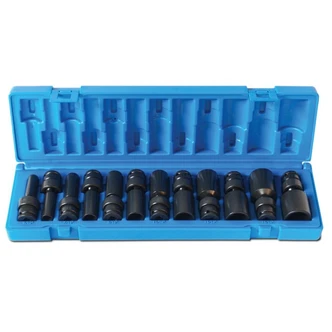 12 Piece 3/8 Drive Universal 6-Point Imperial Deep Socket Set
