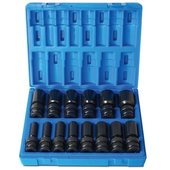 14 Piece 1/2 Drive Universal 6-Point Imperial Deep Socket Set