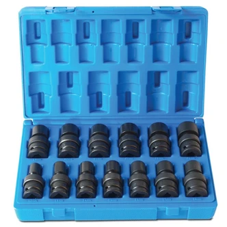 13 Piece 1/2 Drive Universal 6-Point Metric Standard Socket Set