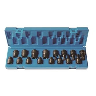 16 Piece 1/2 Drive Internal & E-Torx Thin-wall Set