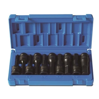 10 Piece 1/2 Drive Hex Driver Imperial Set