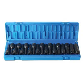 18 Piece 1/2 Drive Hex Driver Metric & Imperial Set