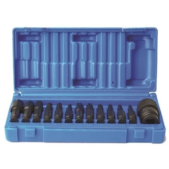 13 Piece 1/2 Drive Quick Release Chuck 7/16 Hex Driver Bit Set