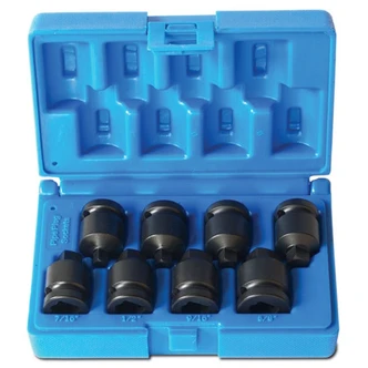 8 Piece 1/2 Drive 4-Point Male Plug Imperial Set