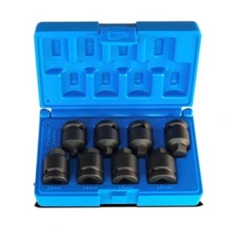 8 Piece 1/2 Drive 4-Point Male Plug Metric Set