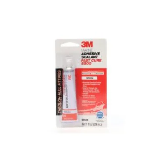3M™ Marine Adhesive Sealant 5200FC, Fast Cure, White, 295 mL Cartridge, 12/Case
