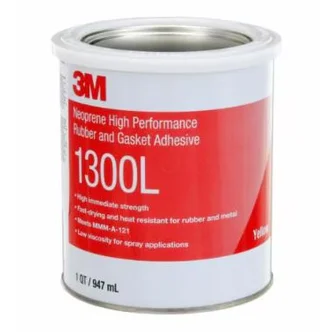 3M™ Neoprene High Performance Rubber and Gasket Adhesive 1300L, Yellow, 1 Quart, 12PK