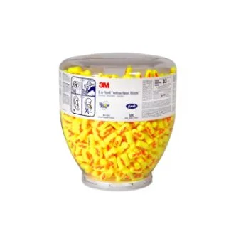 3M™ E-A-Rsoft™ Yellow Neon Blasts™ One Touch™ Dispenser Refill 391-1010, Regular Size, 2000 Pair/Case