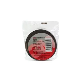 3M™ Temflex™ Rubber Splicing Tape 2155, 3/4 in x 22 ft, Black, 20 rolls/Case