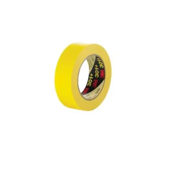 3M™ Performance Yellow Masking Tape 301+, 18 mm x 55 m, 6.3 mil, 48 Roll/Case
