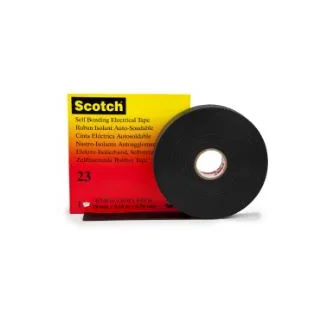 Scotch® Rubber Splicing Tape 23, 1-1/2 in x 30 ft, Black, 1 roll/carton, 20 rolls/Case