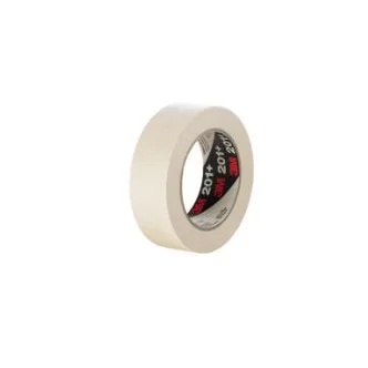 3M™ General Use Masking Tape 201+, Tan, 24 mm x 55 m, 4.4 mil, 36 Roll/Case