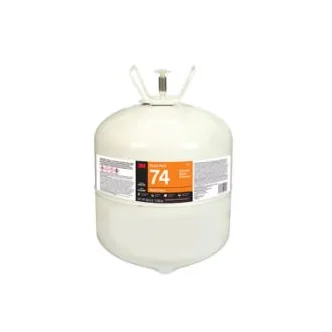 3M™ Foam Fast 74, Cylinder Spray Adhesive, Clear, Large Cylinder (Net Wt 28.8 lb), 1 Cylinder/Case