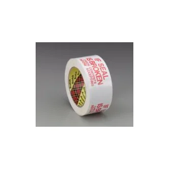 Scotch® Printed Message Box Sealing Tape 3771, White, 48 mm x 914 m, 6/Case