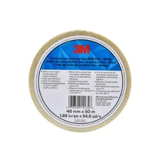 3M™ Construction Seaming Tape, 8087CW, White, 48mm x 50 m, 24 Roll/Case