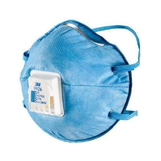 3M™ Cupped Particulate Respirator 9926, P2 with Nuisance Level* Acid Gas Relief, valved (BOX OF 10)