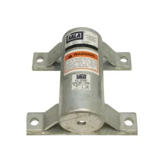 3M™ DBI-SALA® Confined Space Permanent Wall Mount Sleeve Davit Mast Base 8518504, Galvanized Steel
