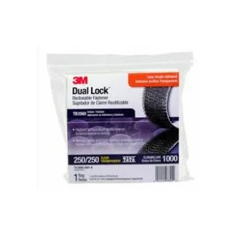 3M™ Dual Lock™ Reclosable Fastener TB3560, CLEAR, 25 MM X 3.05 M, Australia Label, Bag