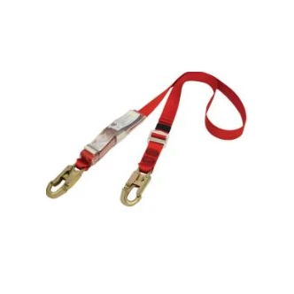 3M™ PROTECTA® Adjustable Shock Absorbing Webbing Lanyard AE529ADJ/3AU, Single Tail, Red