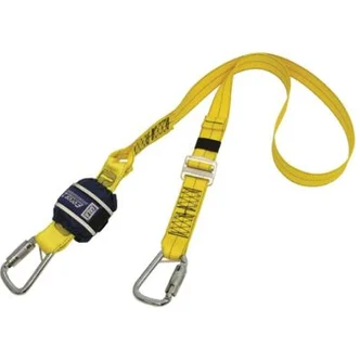 3M™ DBI-SALA® Force2™ Adjustable Shock Absorbing Webbing Lanyard Z11204545, Single Tail, Yellow