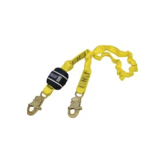 3M™ DBI-SALA® Force2™ Shock Absorbing Elasticated Webbing Lanyard Z10200909E, Single Tail, Yellow,2M