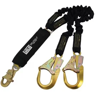 3M™ DBI-SALA® Force2™ Welders Elasticated Shock Absorbing Lanyard Z60200919NKE, Double Tail, Navy Blue