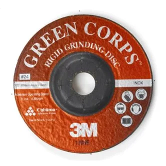 3M™ Green Corps™ Depressed Center Grinding Wheel, 24, T27, 125mm x 6mm x 22mm, 25 PK