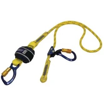 3M™ DBI-SALA® Force2™ Adjustable Shock Absorbing Kernmantle Rope Lanyard, Single Tail Z11206159R, Yellow with Black Fleck