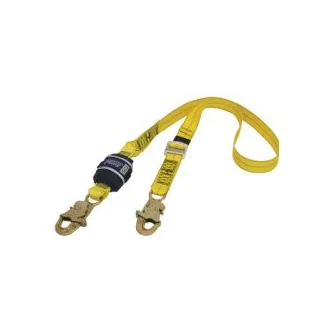 3M™ DBI-SALA® Force2™ Adjustable Shock Absorbing Webbing Lanyard Z11200909, Single Tail, Yellow