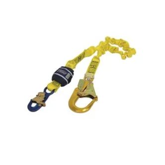 3M™ DBI-SALA® Force2™ Shock Absorbing Elasticated Webbing Lanyard Z10202519E, Single Tail, Yellow