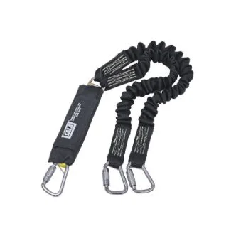 3M™ DBI-SALA® Force2™ Welders Elasticated Shock Absorbing Lanyard Z60204545NKE, Double Tail, Navy Blue