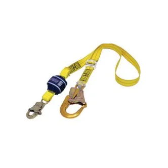 3M™ DBI-SALA® Force2™ Adjustable Shock Absorbing Webbing Lanyard Z11200919, Single Tail, Yellow, 2 m