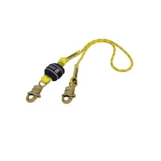 3M™ DBI-SALA® Force2™ Shock Absorbing Kernmantle Rope Lanyard, Single Tail Z10200909R, Yellow with Black Fleck
