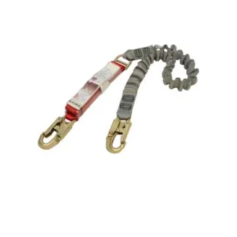 3M™ Protecta® Shock Absorbing Elasticated Webbing Lanyard AE529E/3AU, Single Tail, Red