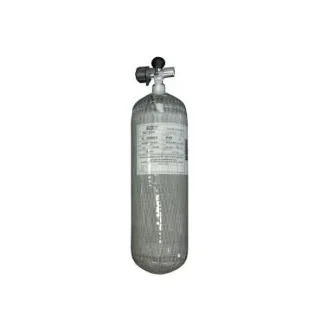 3M™ Scott™ 2460 Cylinder 1127413TRFS, Fibre Wrapped Carbon, 9 L, 300 Bar, with T Valve, 1 ea/Case