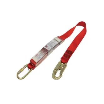 3M™ Protecta® Shock Absorbing Webbing Lanyard AE529/25AU, Single Tail, Red