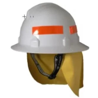 3M™ Bush Fireman's Helmet HF44, Unvented, PC, Type 3, PP2CF HVP PLANTATIONS, White, 10 ea/Case
