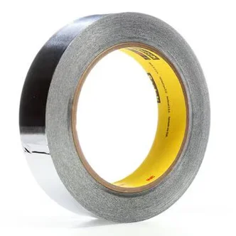 3M™ High Temperature Aluminum Foil Tape 433, Silver, 2 in x 60 yd, 3.6 mil, 15 Rolls