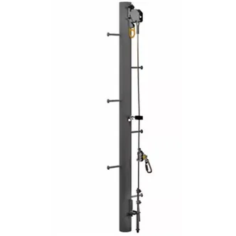 3M™ DBI-SALA® Lad-Saf™ Cable Vertical Safety System Bracketry For Monopole 6116638, 4 User, Stainless Steel