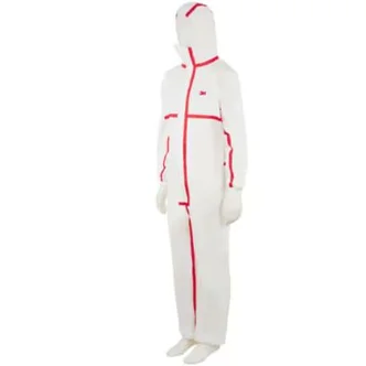 3M™ Chemical Protective Coverall 4565, White + Red, Type 4/5/6, XL