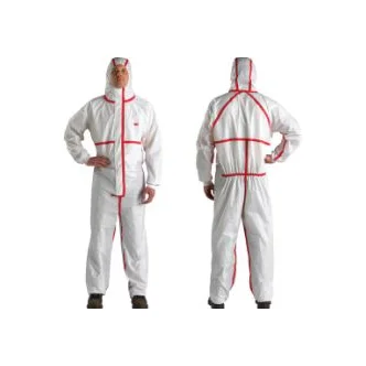 3M™ Chemical Protective Coverall 4565, White + Red, Type 4/5/6, L, 20 Each/Case