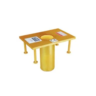 3M™ DBI-SALA® Confined Space Permanent Flush Floor Mount Sleeve Davit Mast Base 8510311, Zinc Plated Steel
